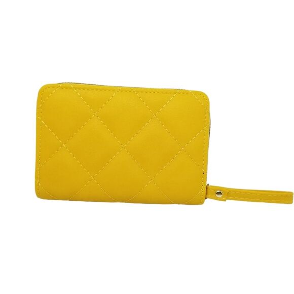 Yellow Quilted Backpack and Wallet set - Picture 12 of 14